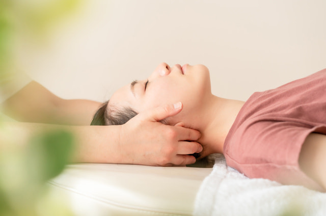 難治性症状の施術風景